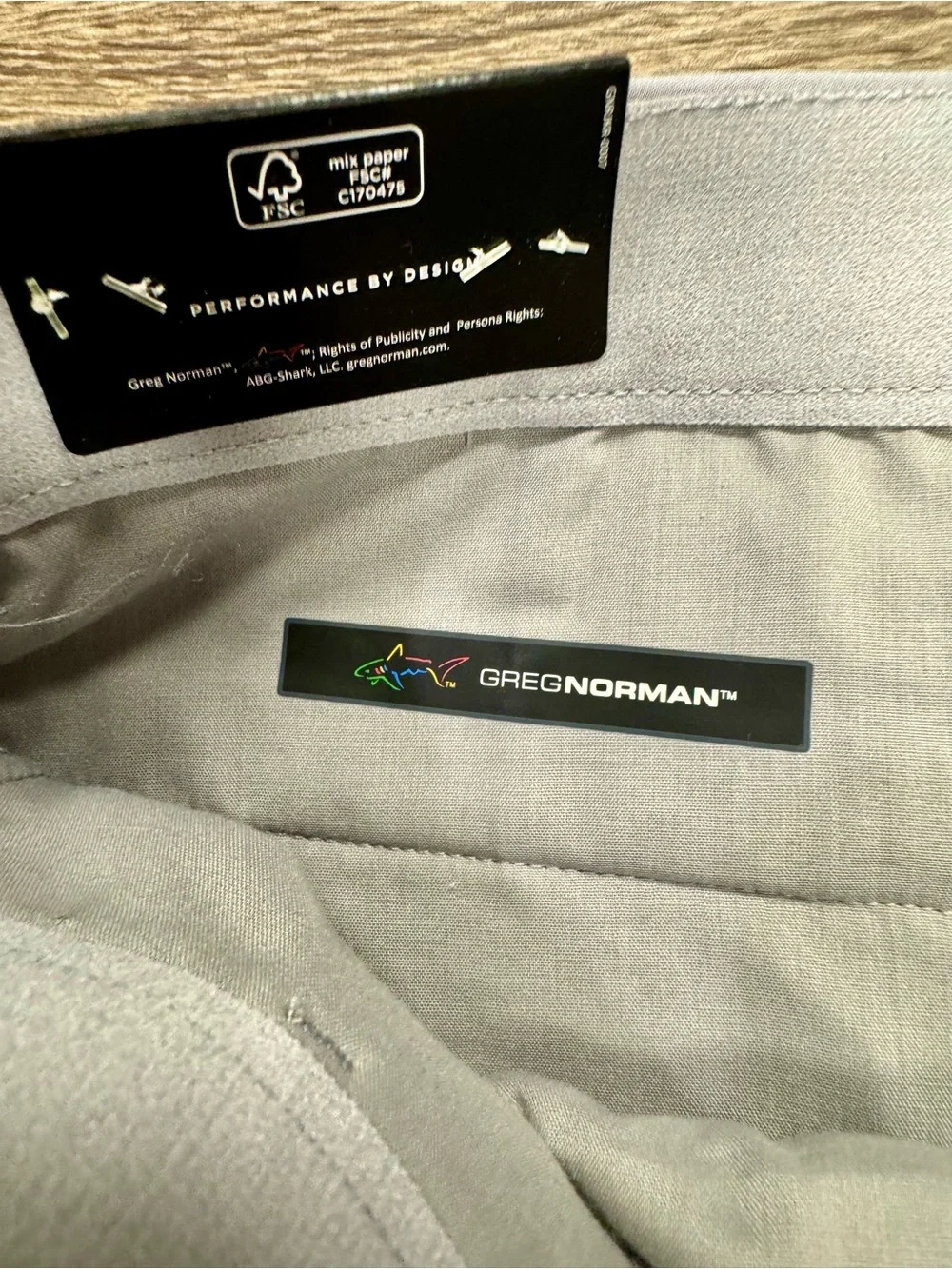 NWT Greg Norman 4-Way Stretch Tech Golf Pants Steel Gray 36x30